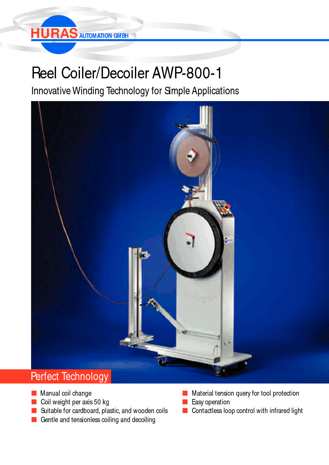 Reel CoilerDecoiler AWP-800-1